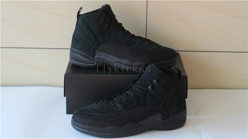 Authetnic Air Jordan 12 Retro OVO Black 2017